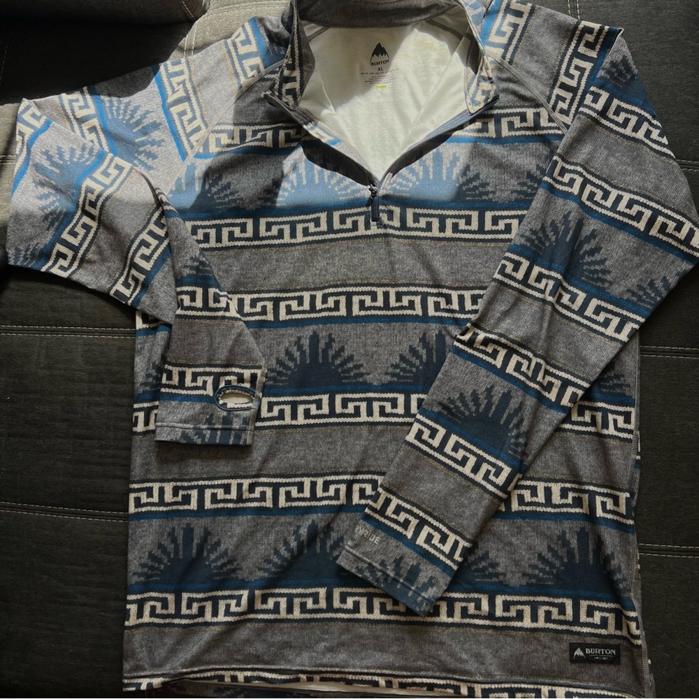 Burton Gray and Blue Men's Shirt
